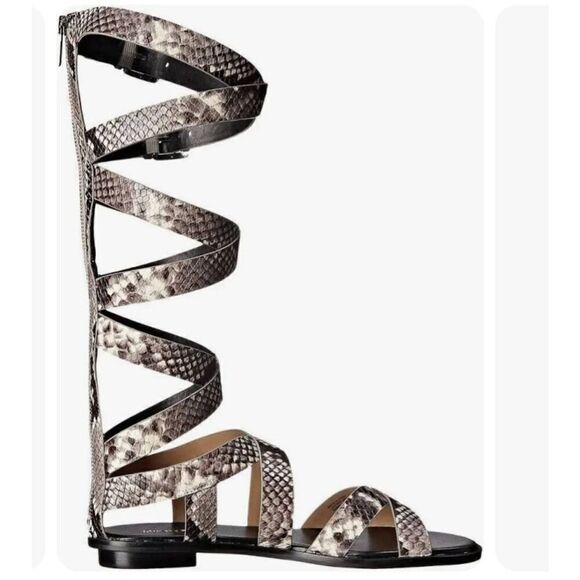 Michael Michael Kors Darby Tall Printed Snake Gladiator Sandals, NEW, Sz. 5.5 - Picture 2 of 5